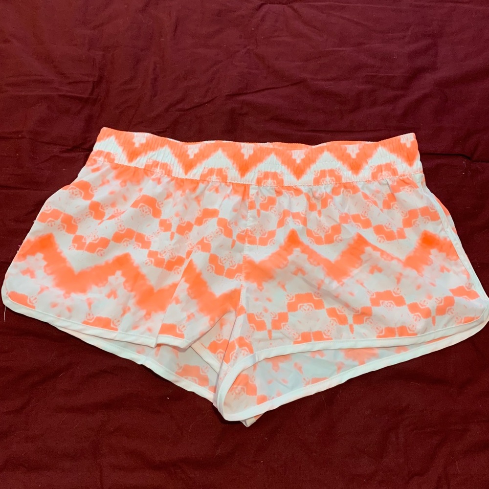 NWOT - OP orang and white design swim shorts